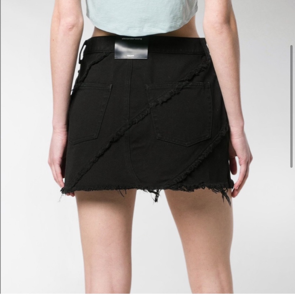 ALEXANDER WANG Bite‎ Skirt Frayed denim skirt Black 29